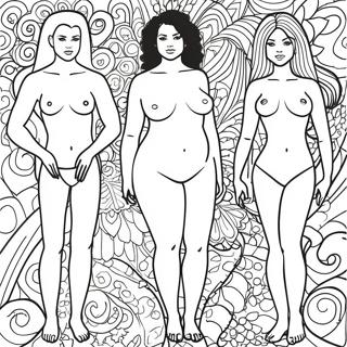 Diverse Body Shapes Coloring Page 64974-52077