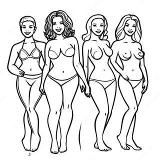 Diverse Body Shapes Coloring Page 64974-52078