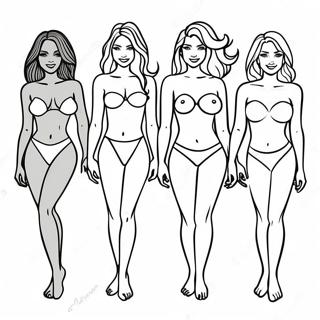 Diverse Body Shapes Coloring Page 64974-52080