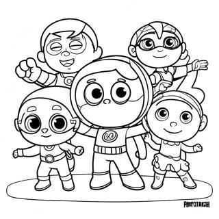 Super Why And Friends Coloring Page 6497-5298