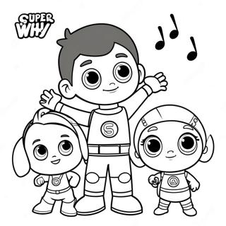 Super Why And Friends Coloring Page 6497-5299