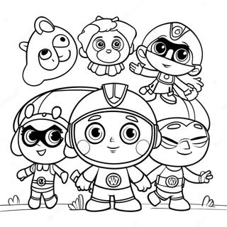 Super Why And Friends Coloring Page 6497-5300