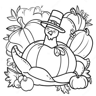 Thanksgiving Themed Addition Coloring Page 64994-52093