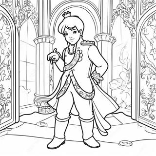 Charming Prince In A Royal Castle Coloring Page 65004-52113