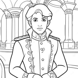 Charming Prince In A Royal Castle Coloring Page 65004-52115