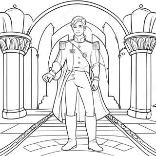 Charming Prince In A Royal Castle Coloring Page 65004-52116