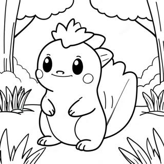 Cyndaquil In A Forest Coloring Page 65014-52105