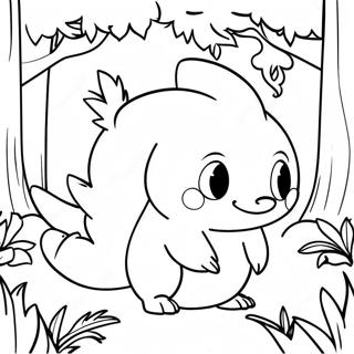 Cyndaquil In A Forest Coloring Page 65014-52106