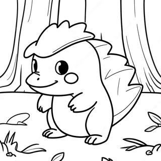 Cyndaquil In A Forest Coloring Page 65014-52107