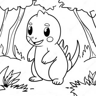 Cyndaquil In A Forest Coloring Page 65014-52108