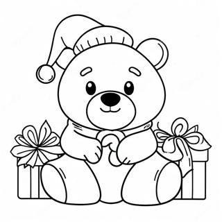 Christmas Bear Coloring Page 65033-52123