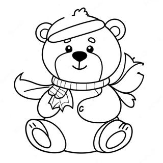 Christmas Bear Coloring Page 65033-52124