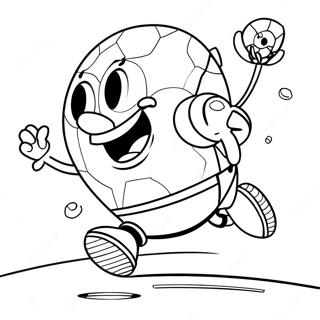 Spongebob Playing Soccer Coloring Pages