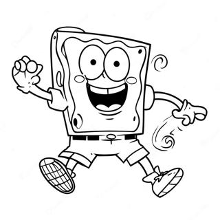 Spongebob Playing Soccer Coloring Page 65053-52140