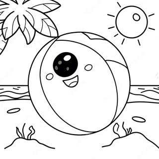 Beach Ball Coloring Pages