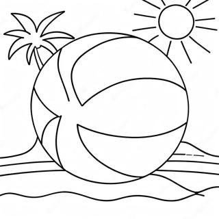 Beach Ball Fun In The Sun Coloring Page 6506-5975