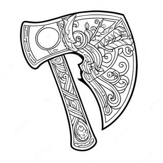 Axe Coloring Pages