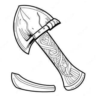 Axe Coloring Page 65083-52162