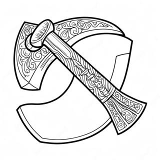 Axe Coloring Page 65083-52164