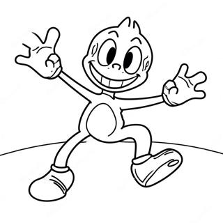 Bendy In Scary Pose Coloring Page 65094-52173