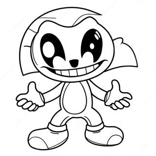 Bendy In Scary Pose Coloring Page 65094-52174