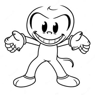 Bendy In Scary Pose Coloring Page 65094-52175