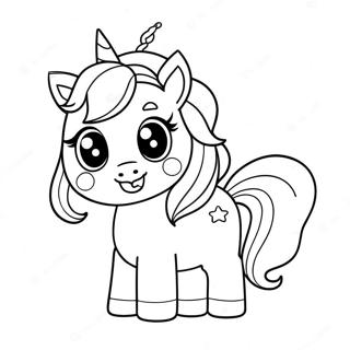 Kawaii Chibi Unicorn Coloring Page 65103-52186