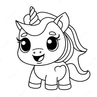 Kawaii Chibi Unicorn Coloring Page 65103-52187