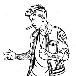 Mgk Performing On Stage Coloring Page 65134-52205