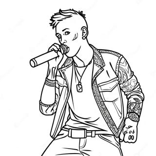 Mgk Performing On Stage Coloring Page 65134-52206