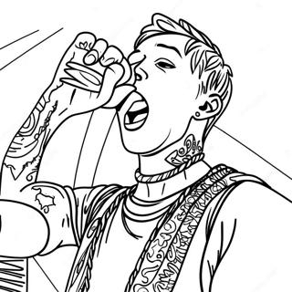 Mgk Performing On Stage Coloring Page 65134-52207