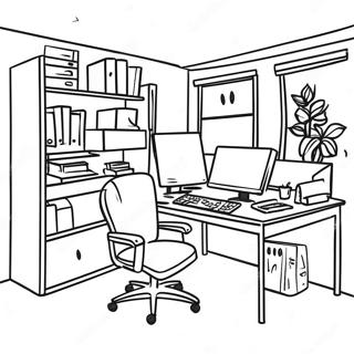 Creative Office Workspace Coloring Page 65144-52211