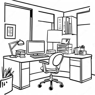 Creative Office Workspace Coloring Page 65144-52212