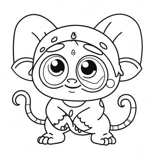 Cute Oni With Big Eyes Coloring Page 65154-52223