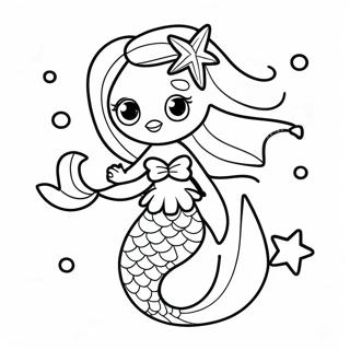 Magical Rainbow Mermaid With Sparkling Tail Coloring Page 65184-52247