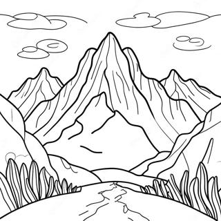 Mountain Landscape Coloring Page 65193-52251