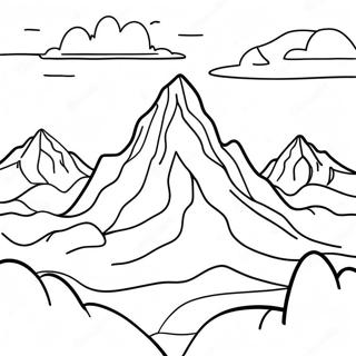 Majestic Mountain Range Coloring Page 65194-52255