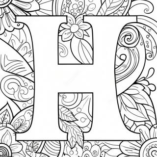 Letter H Coloring Page 651-517