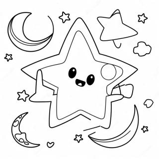 Stars And Moon Coloring Page 65243-52282