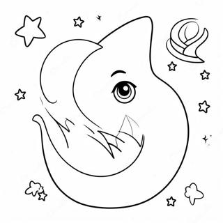 Twinkling Stars And Crescent Moon Coloring Page 65244-52291