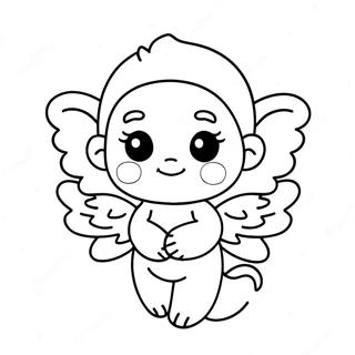 Cute Kawaii Cupids Coloring Page 65264-52305