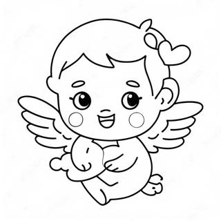 Cute Kawaii Cupids Coloring Page 65264-52306