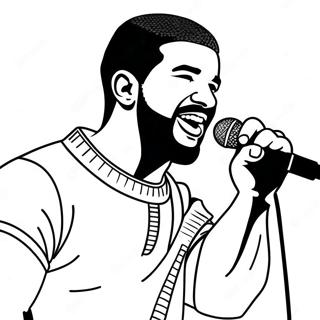 Drake Singing On Stage Coloring Page 6527-5318