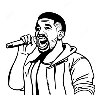 Drake Singing On Stage Coloring Page 6527-5320