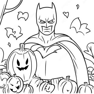 Spooky Batman With Pumpkins Coloring Page 65284-52322