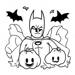 Spooky Batman With Pumpkins Coloring Page 65284-52323