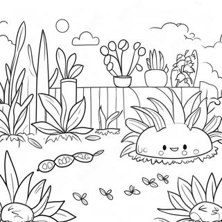 Colorful Vegan Garden Coloring Page 65294-52331