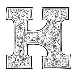 Happy Letter H Coloring Page 652-528