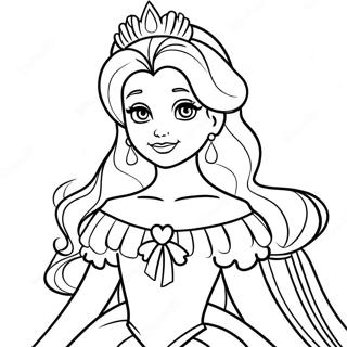 Elegant Princess Coloring Page 65314-52345