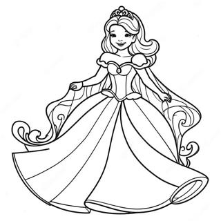 Elegant Princess Coloring Page 65314-52347